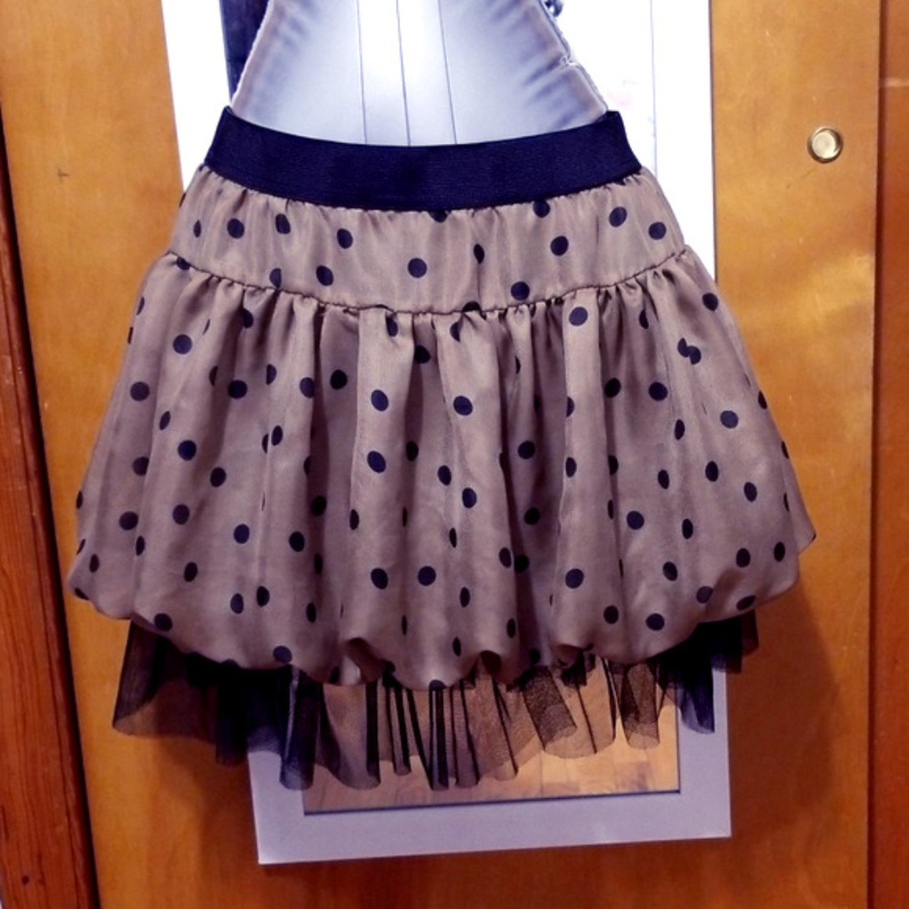 *NWOT* Cecico polka dot tulle layered mini skirt